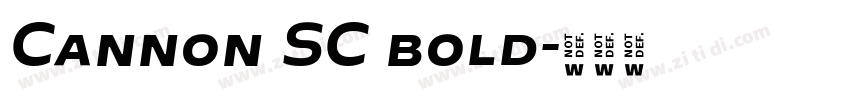 Cannon SC bold字体转换